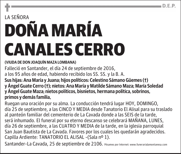 Doña María Canales Cerro