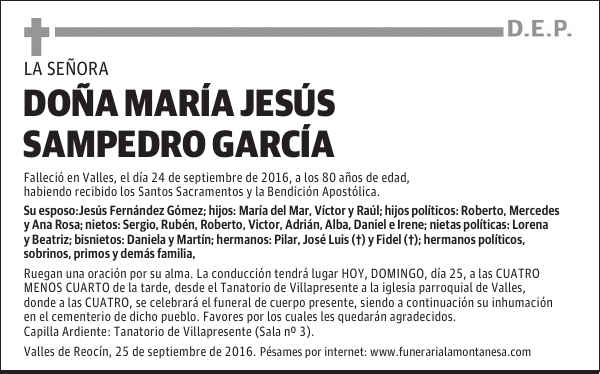 Doña María Jesús Sampedro García