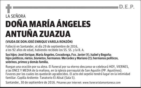 Doña María Ángeles Antuña Zuazua