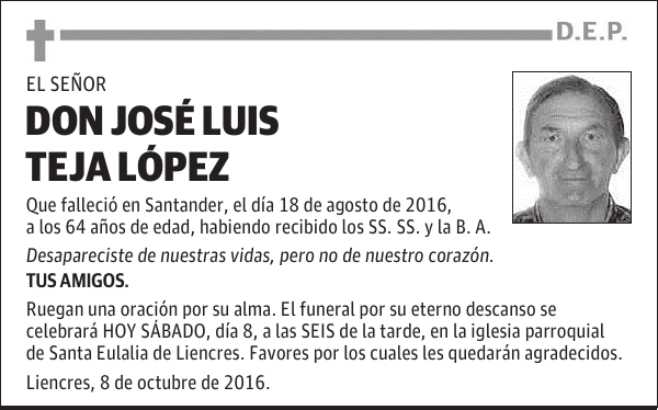 DON JOSÉ LUIS TEJA LÓPEZ