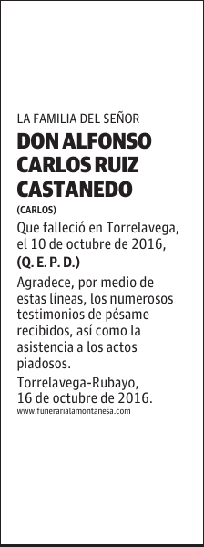 Don Alfonso Carlos Ruiz Castañedo