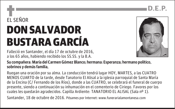 Don Salvador Bustara García