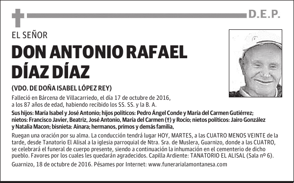 Don Antonio Rafael Díaz Díaz
