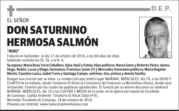 Don Saturnino Hermosa Salmón