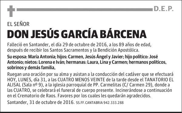DON JESÚS GARCÍA BARCENA