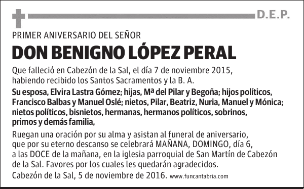 Don Benigno López Peral