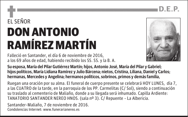 DON ANTONIO RAMÍREZ MARTÍN