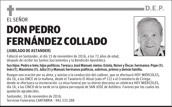 DON PEDRO FERNÁNDEZ COLLADO