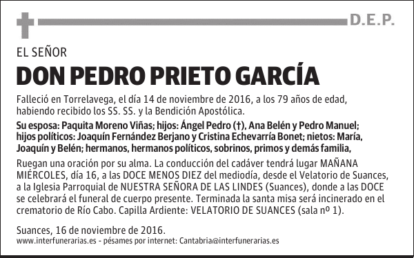DON PEDRO PRIETO GARCÍA