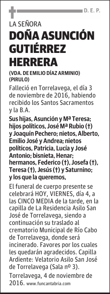 Doña Asunción Gutiérrez Herrera