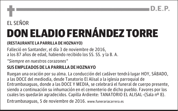 DON ELADIO FERNANDEZ TORRE