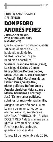 Don Pedro Andrés Pérez