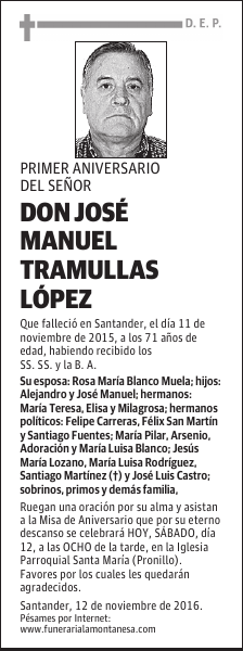 DON JOSE MANUEL TRAMULLAS LÓPEZ