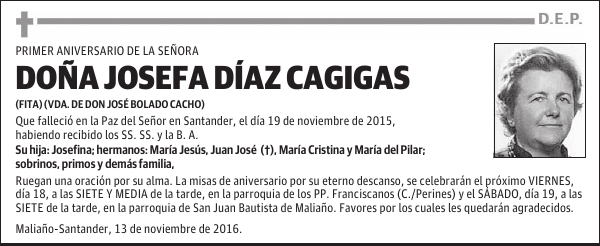 DOÑA JOSEFA DÍAZ CAGIGAS