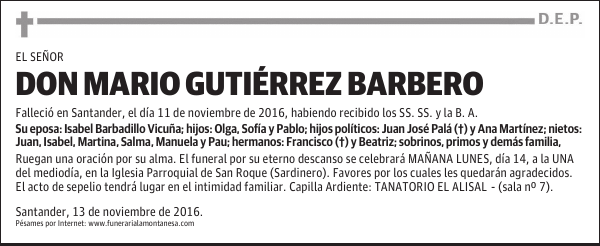 DON MARIO GUTIÉRREZ BARBERO