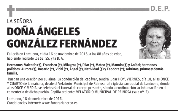 DOÑA ÁNGELES GONZÁLEZ FERNÁNDEZ