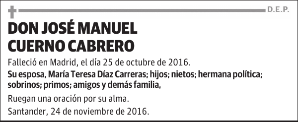 DON JOSÉ MANUEL CUERNO CABRERO