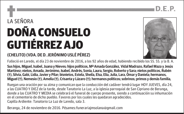 DOÑA CONSUELO GUTIÉRREZ AJO