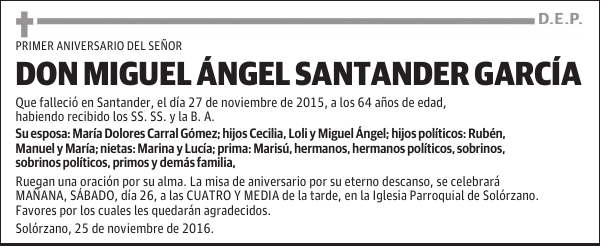 DON MIGUEL ÁNGEL SANTANDER GARCÍA