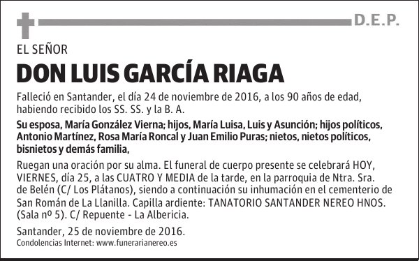 DON LUIS GARCÍA RIAGA