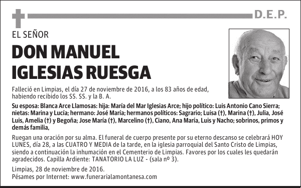DON MANUEL IGLESIAS RUESGA