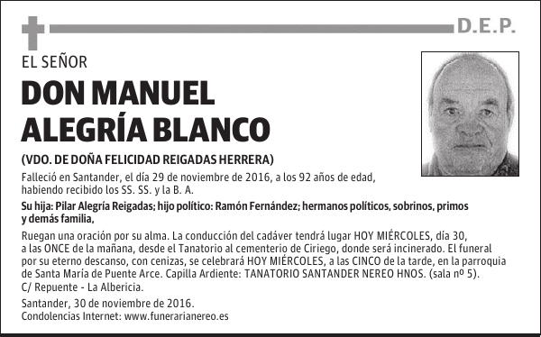DON MANUEL ALEGRÍA BLANCO