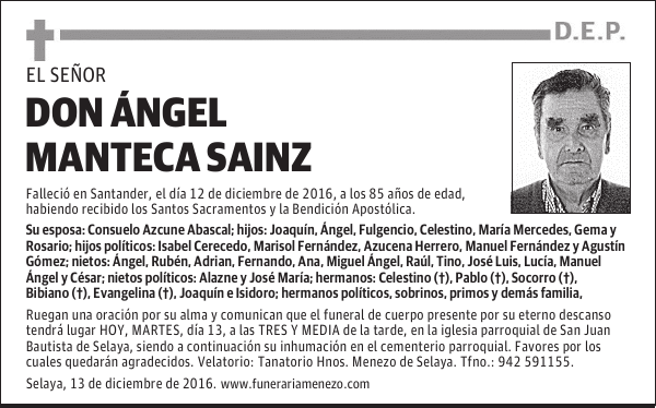 Don Ángel Manteca Sainz