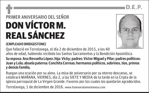 DON VICTOR M REAL SANCHEZ
