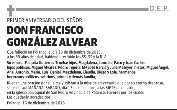 DON FRANCISCO GONZÁLEZ ALVEAR