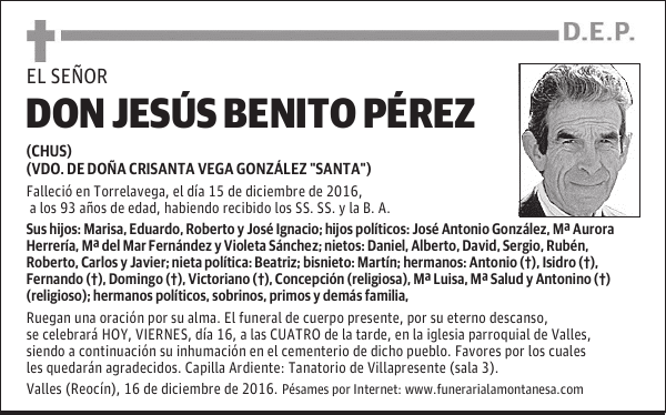 DON JESÚS BENITO PÉREZ