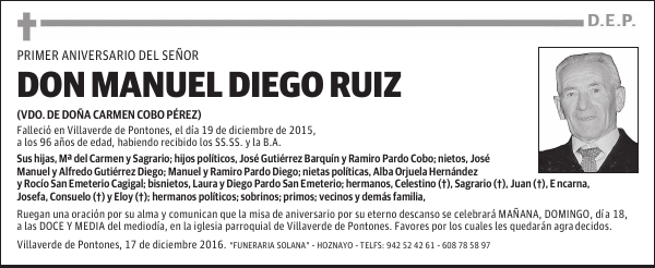 Dº MANUEL DIEGO RUIZ