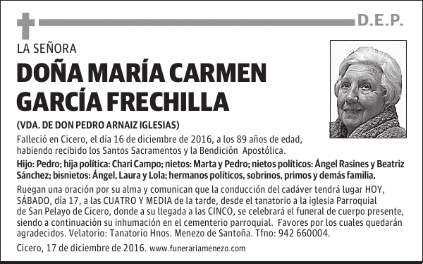 Doña María Carmen García Frechilla