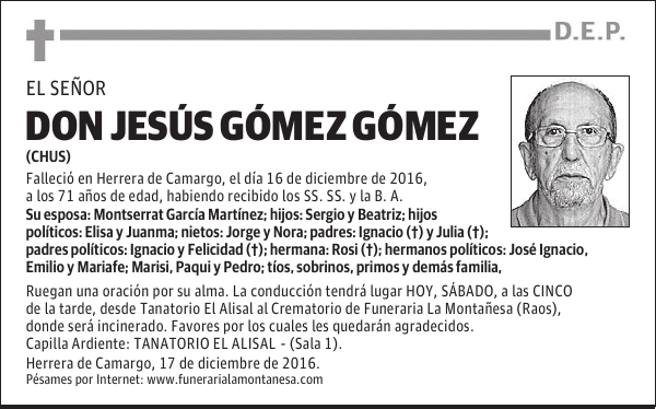 DON JESÚS GÓMEZ GÓMEZ