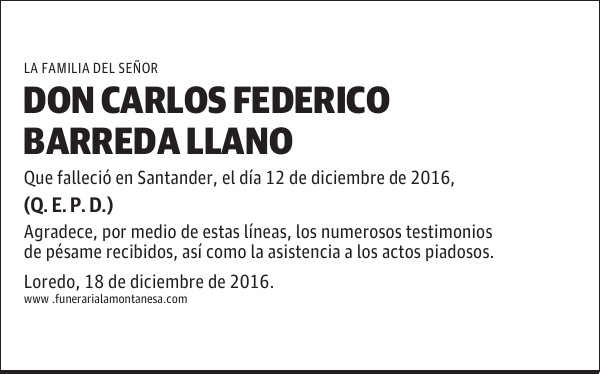 DON CARLOS FEDERICO BARREDA LLANO