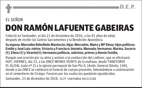 DON RAMÓN LAFUENTE GABEIRAS
