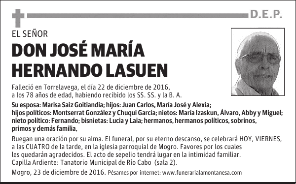 DON JOSÉ MARÍA HERNANDO LASUEN
