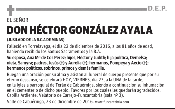 Don Héctor González Ayala
