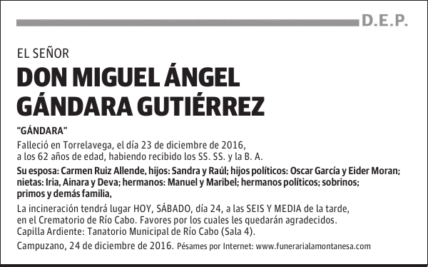 DON MIGUEL ÁNGEL GANDARA