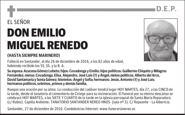 DON EMILIO MIGUEL RENEDO