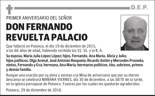 DON FERNANDO REVUELTA PALACIO