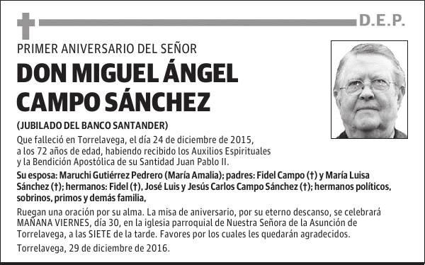 DON MIGUEL ÁNGEL CAMPO SÁNCHEZ
