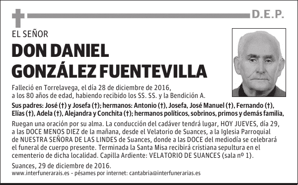 DON DANIEL GONZÁLEZ FUENTEVILLA