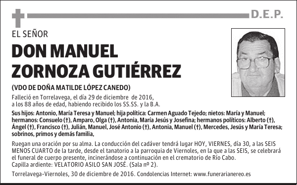 DON MANUEL ZORNOZA GUTIERREZ