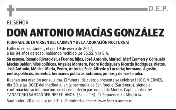 DON ANTONIO MACIAS GONZALEZ