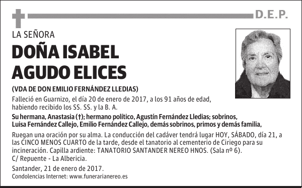DOÑA ISABEL AGUDO ELICES