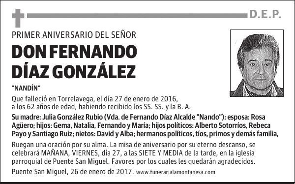 DON FERNANDO DÍAZ GONZÁLEZ