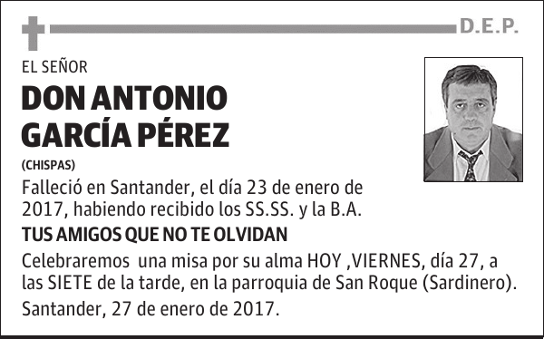 DON ANTONIO GARCíA PÉREZ