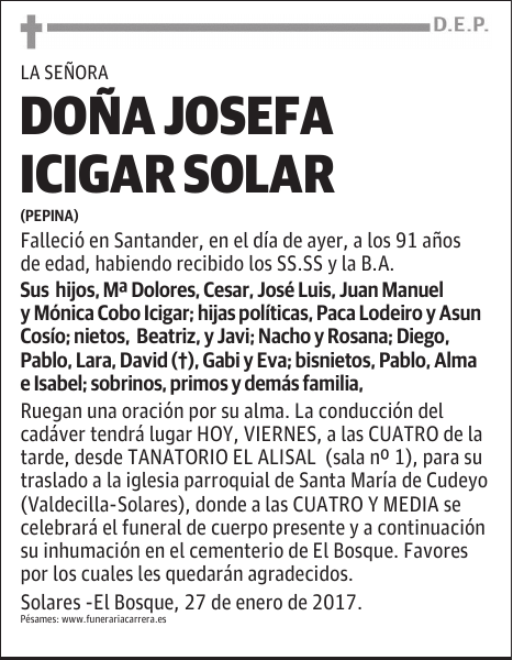 DOÑA JOSEFA ICIGAR SOLAR