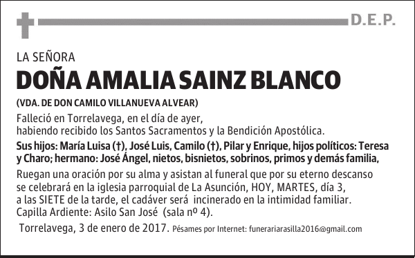 Doña Amalia Sainz Blanco