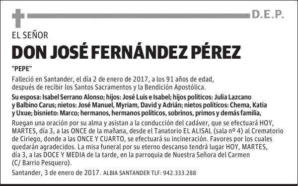 DON JOSÉ FERNANDEZ PÉREZ